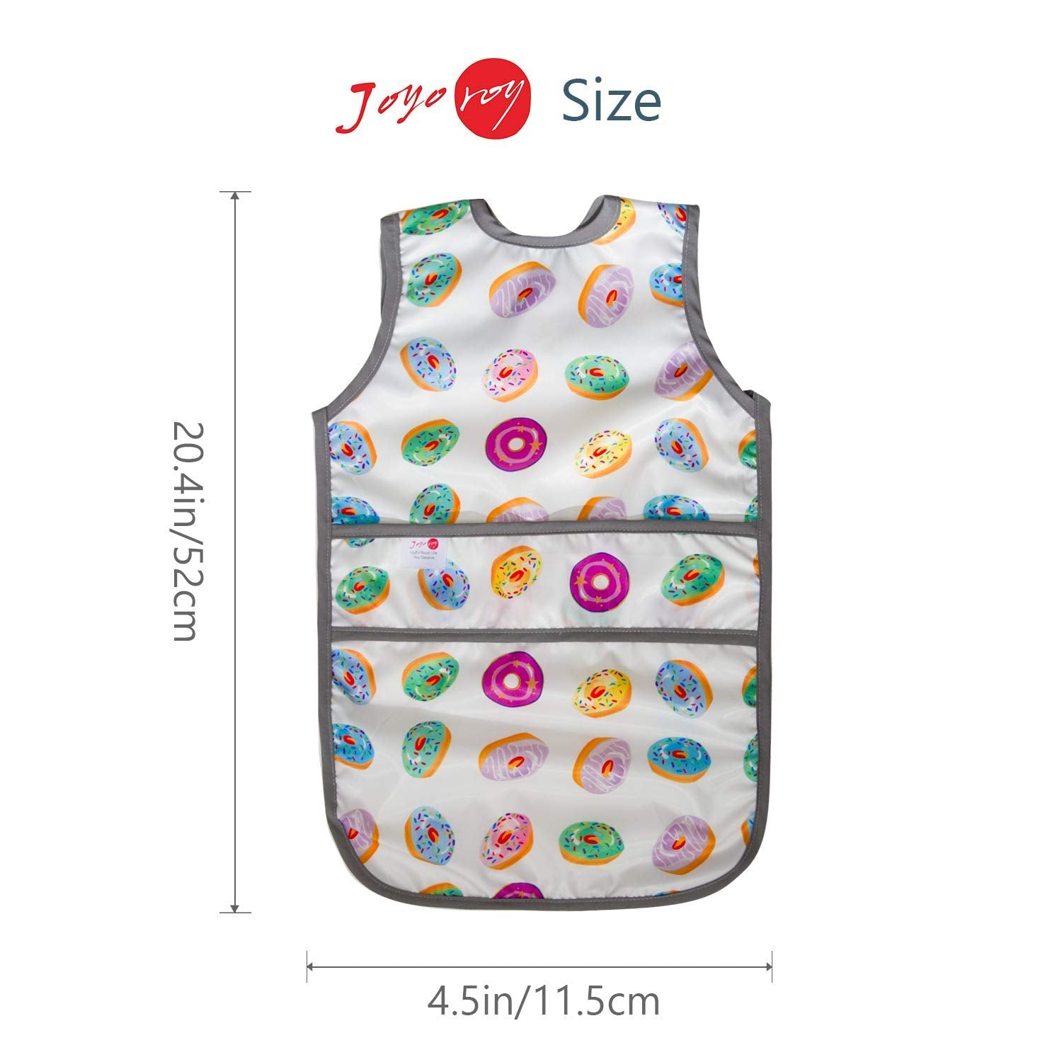 Joyo Roy washable baby bib stays clean with single-ply waterproof fabric, easy wipe.