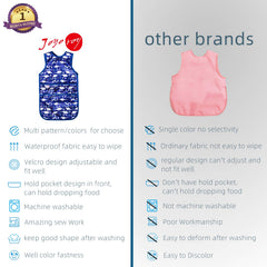 Joyo Roy sleeveless baby smock soft lightweight fabric ideal for travel and weaning sessions.