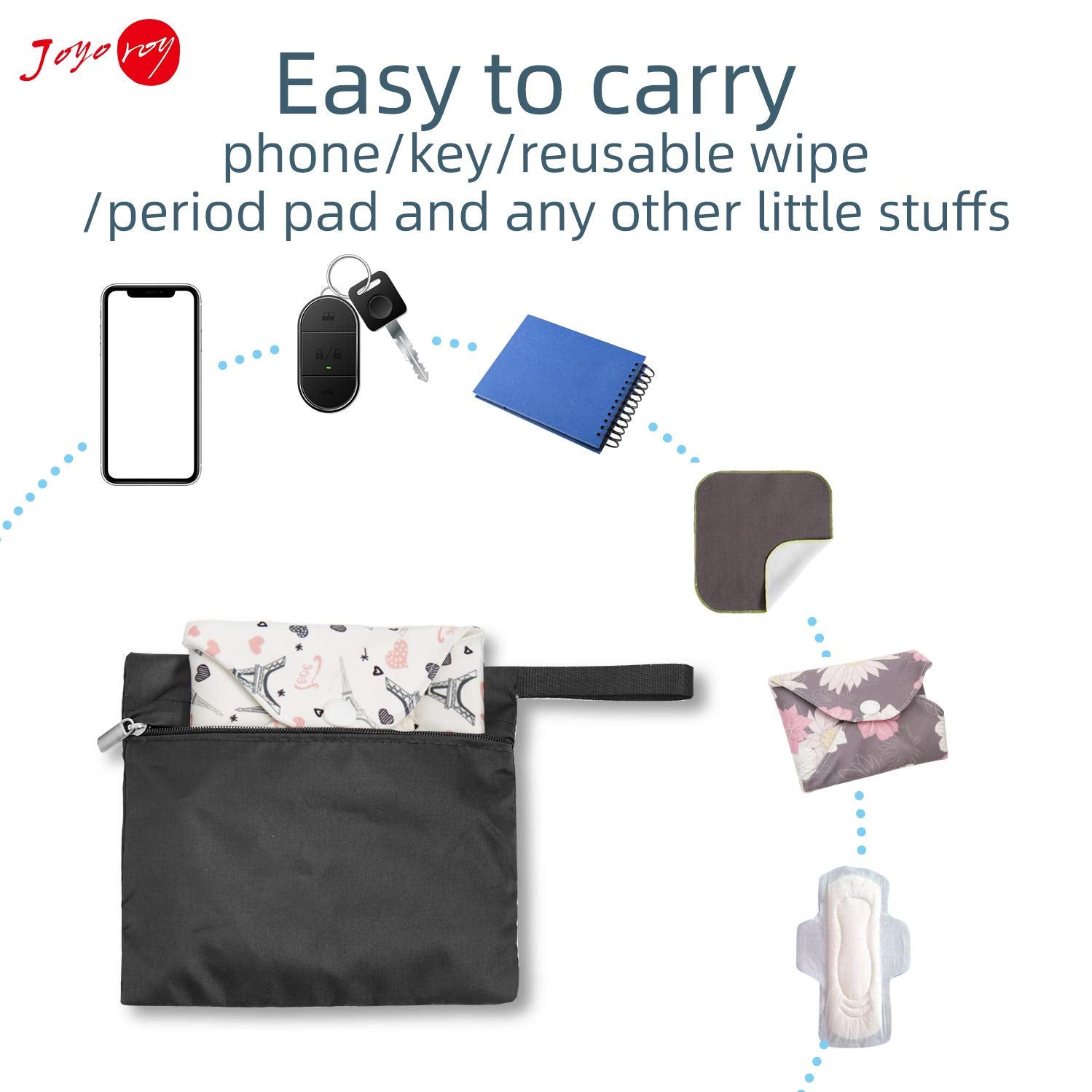 Joyo roy small wet bag travel and multi-use organizer for daily life.