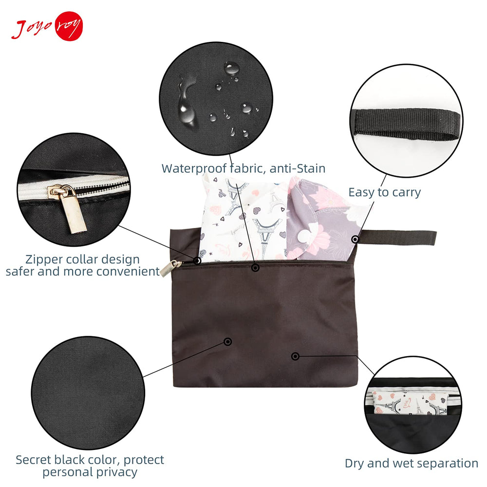 Joyo roy small wet bag two compartments keeps wet and dry items separate.