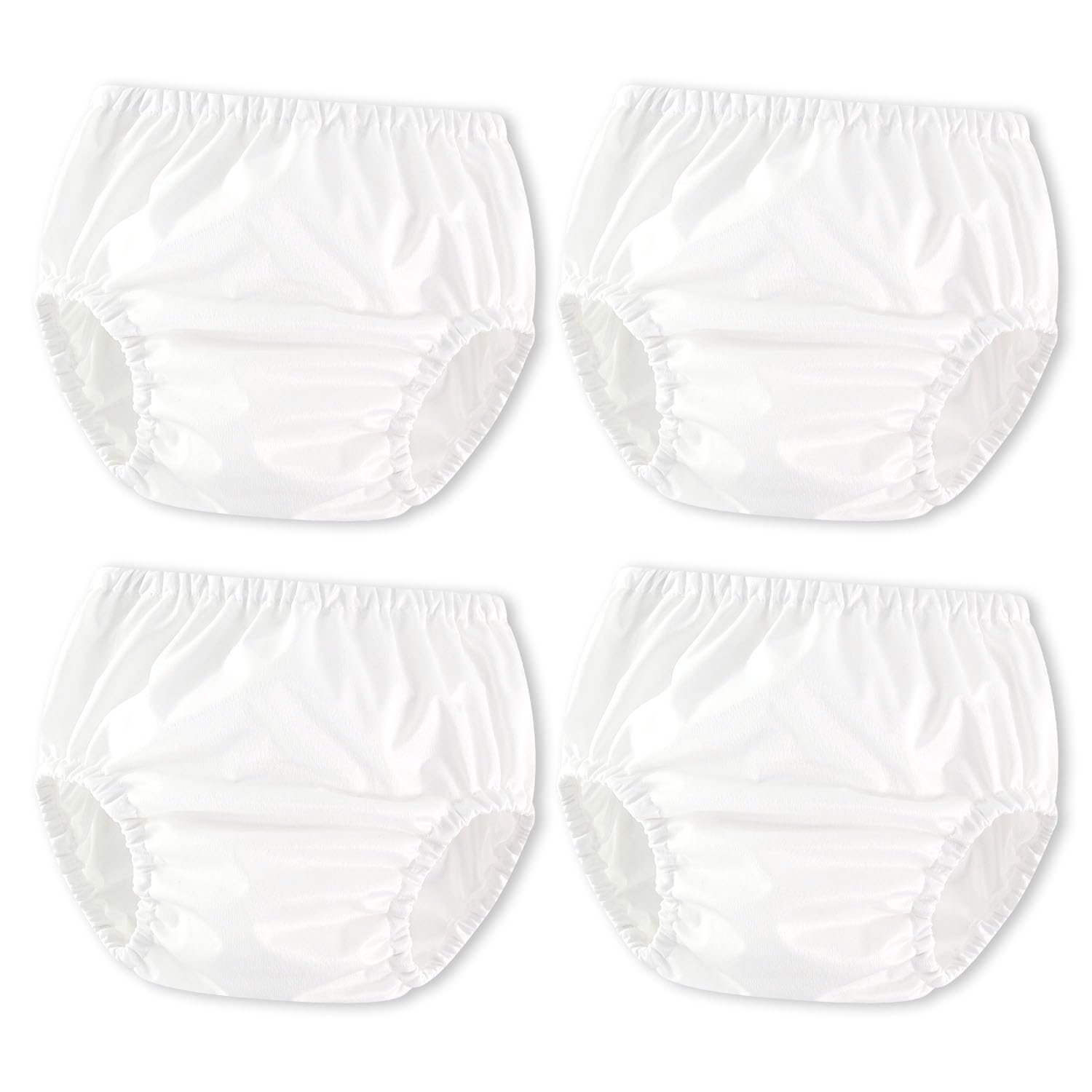 Joyo roy white diaper cover front view—soft, skin-friendly fabric for toddlers.