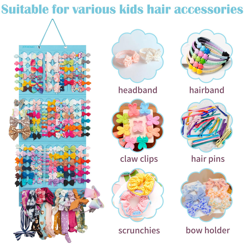 JOYMOMO headband snap-strap system secures multiple bands for tidy display