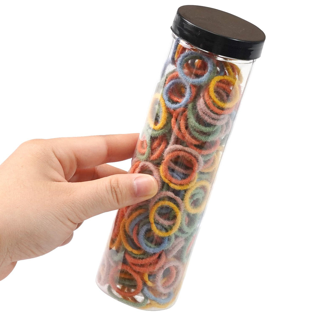 JOYOYO 300pcs small hair ties package shown in assorted colors for kids