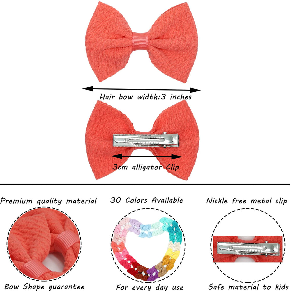 Joyoyo baby girls bows sized 2.75 inches for pigtails and bangs