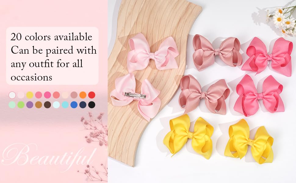 JOYOYO baby girls clips in 20 colors add charm for everyday outfits.