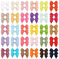 Joyoyo baby hair bows with alligator clips packshot, pastel colors, secure all-day wear.