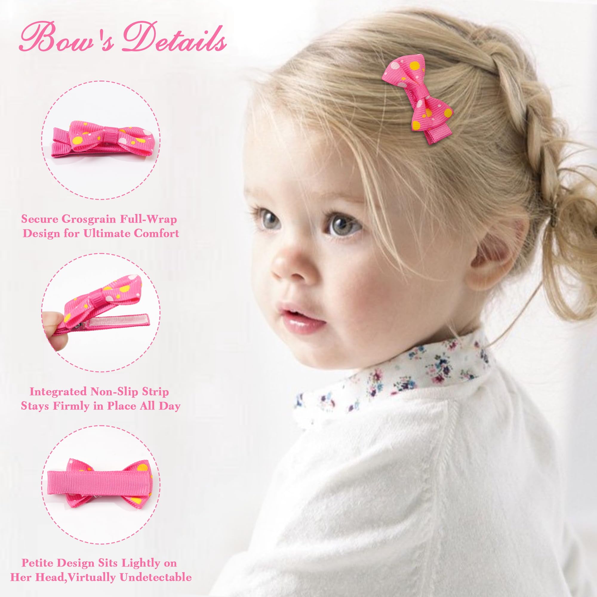 JOYOYO tiny 1.6-inch bows in color variety for easy matching