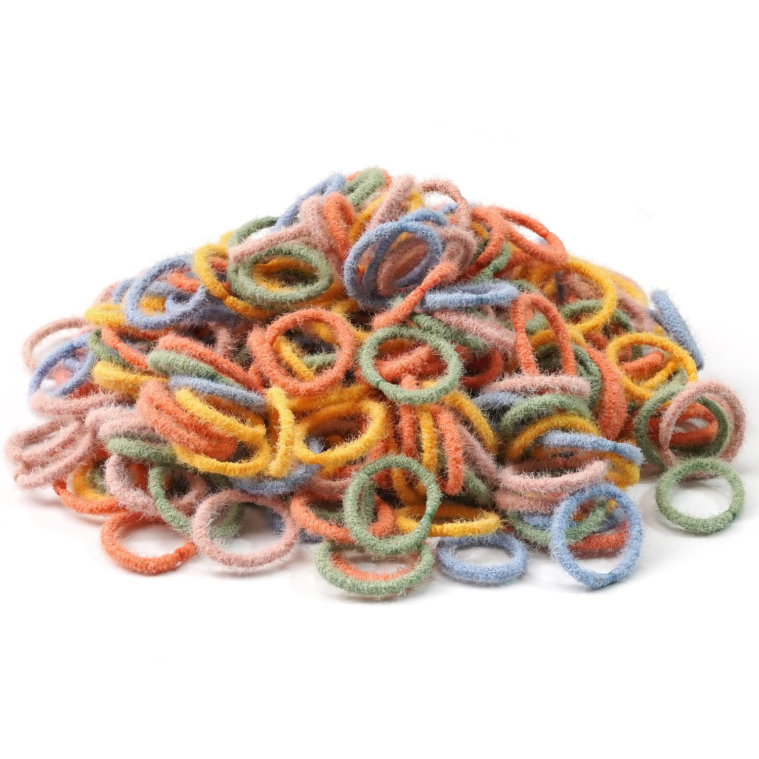 JOYOYO baby hair ties with soft fleece cover for gentle toddler styling