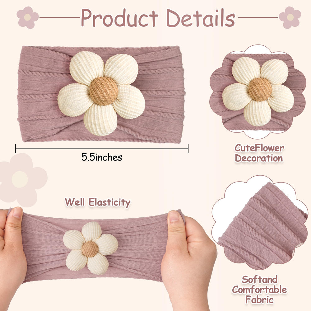 JOYOYO white flower headband ideal for newborn photography props