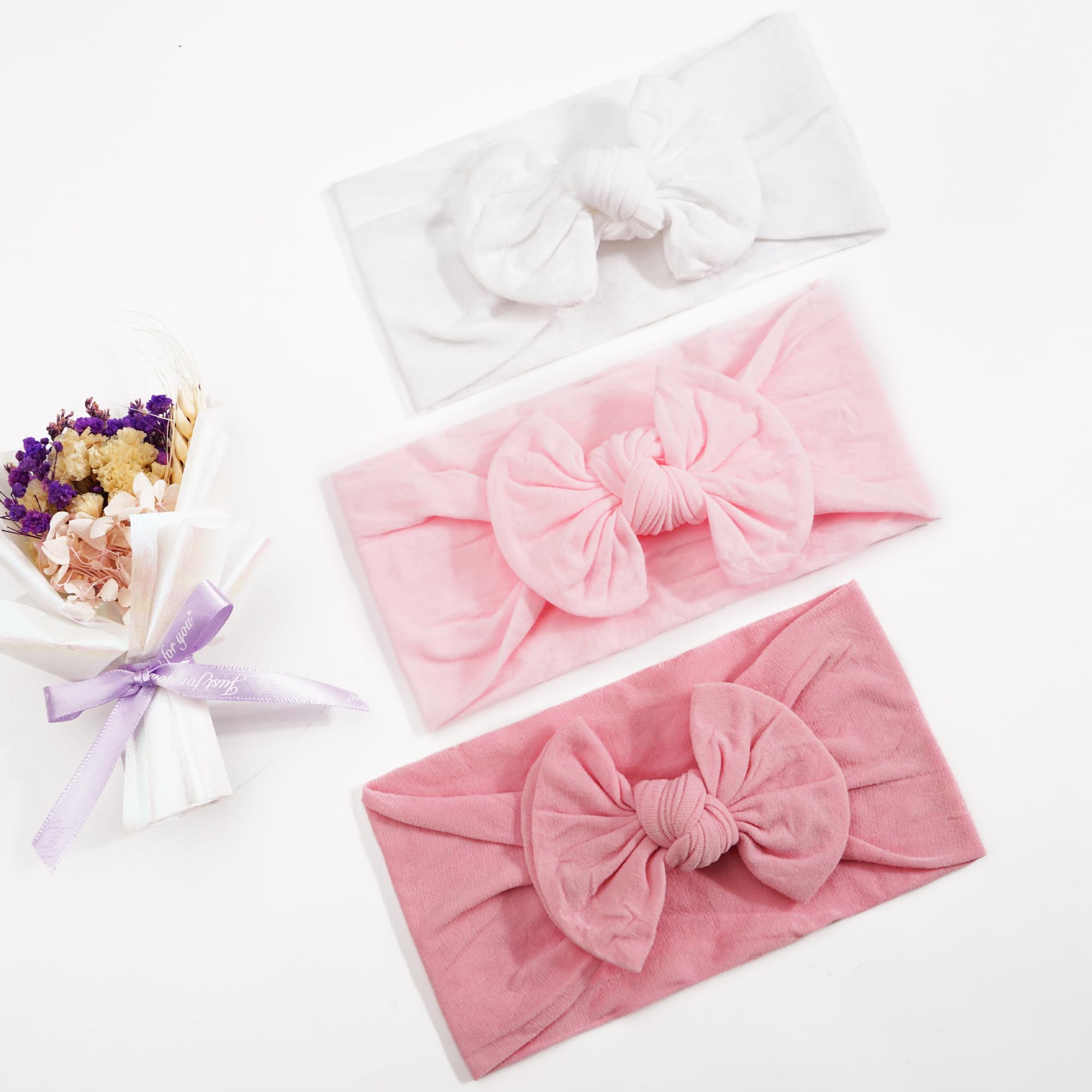 JOYOYO baby headbands soft-nylon material close-up highlighting gentle touch