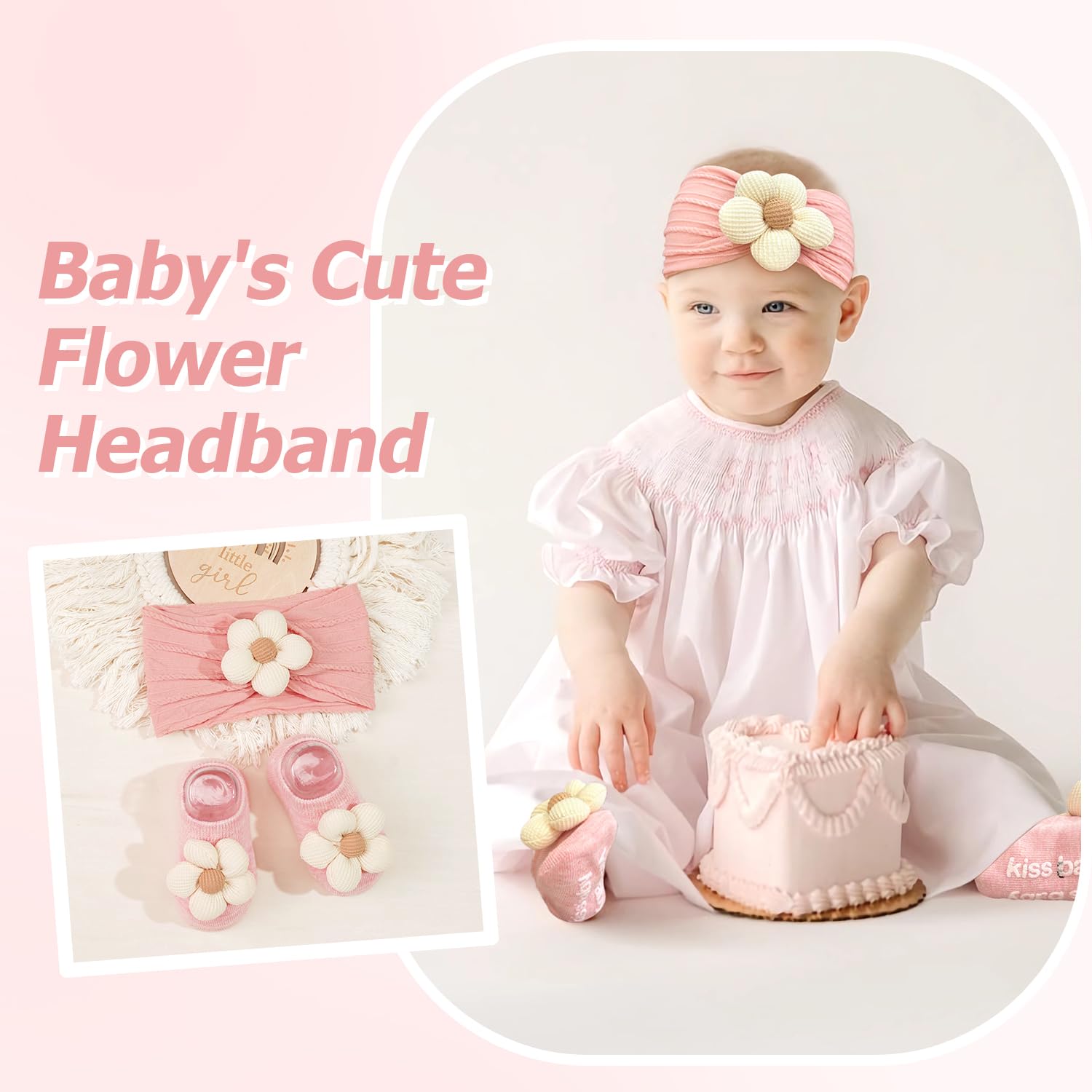 JOYOYO beige pink khaki headbands on baby show versatile fashion