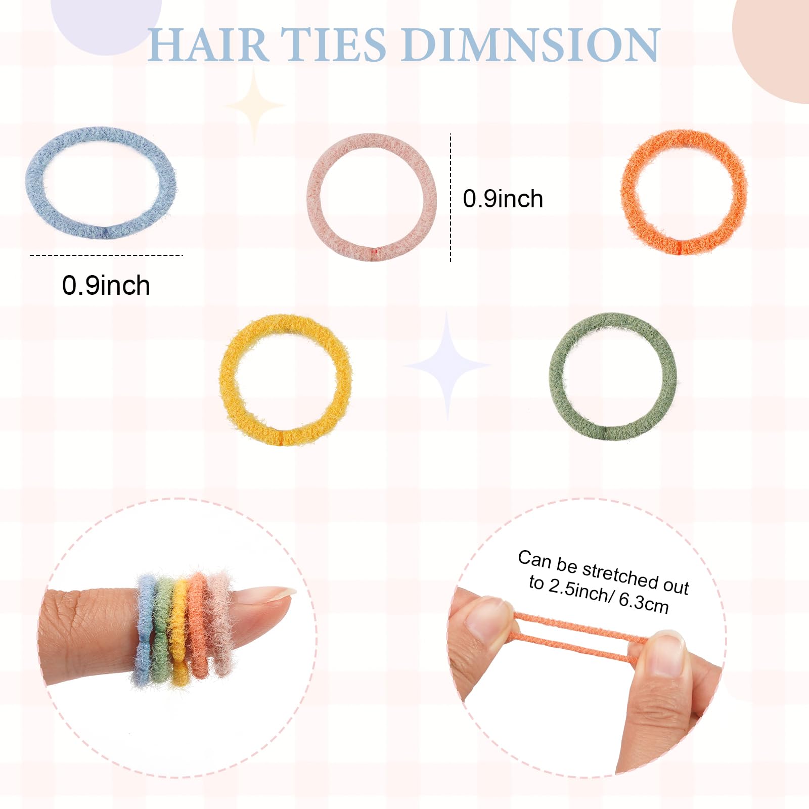 JOYOYO elastic hair ties closeup highlighting flexible durable materials for long-lasting wear