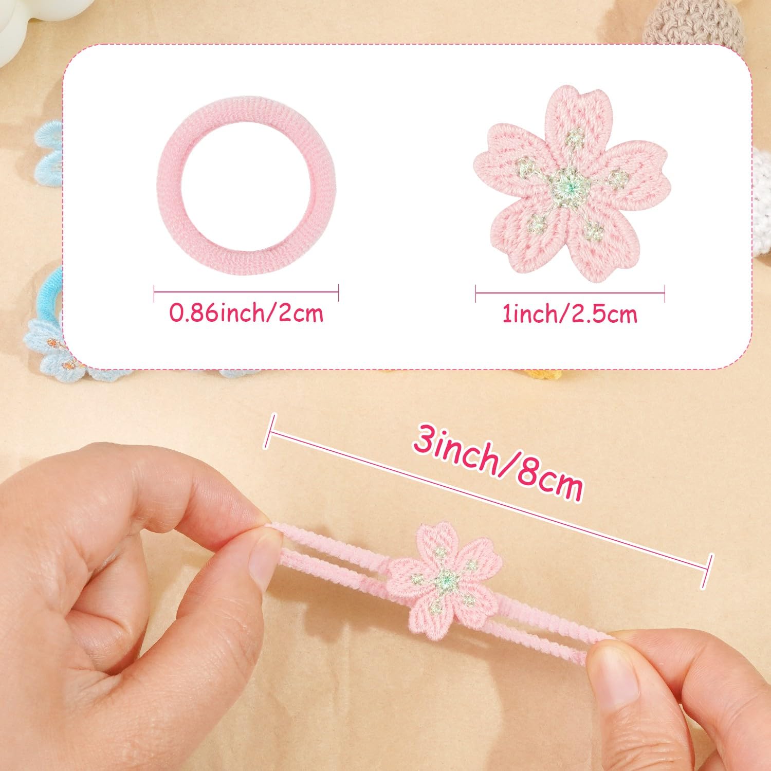 JOYOYO embroidered flowers closeup showing bright colors and delicate embroidery