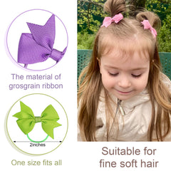JOYOYO grosgrain ribbon bow hair ties in matching colors for gentle, durable holds