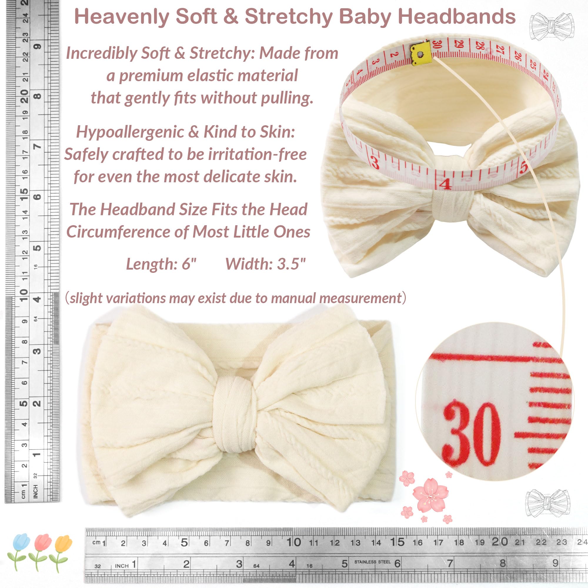 JOYOYO pearl-pink double-bow headband provides cute style and secure fit for daily wear.