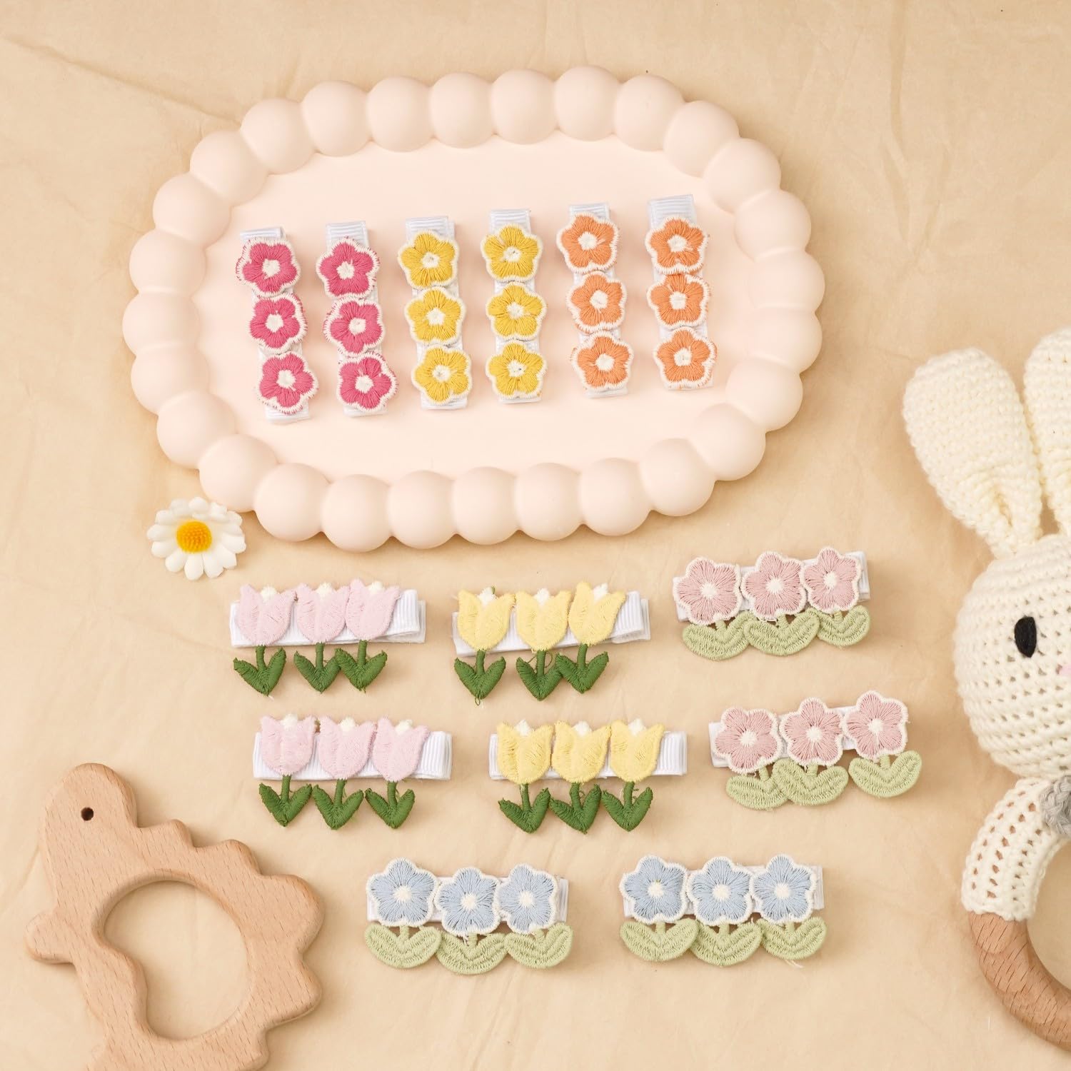 JOYOYO vibrant flower clips complement outfits for everyday and special occasions.