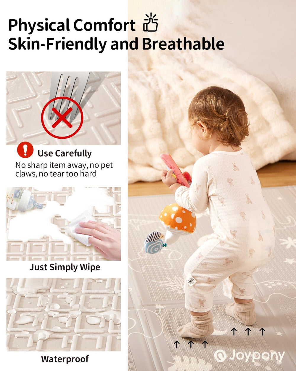 Joypony baby play mat travel bag carry ease makes on the go setup simple.