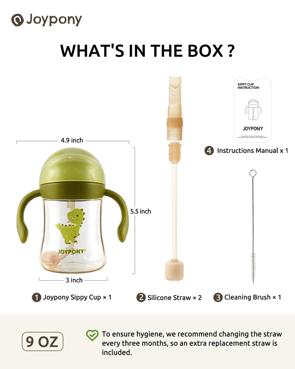 Joypony dinosaur handle use demonstrates independent drinking and gripping.