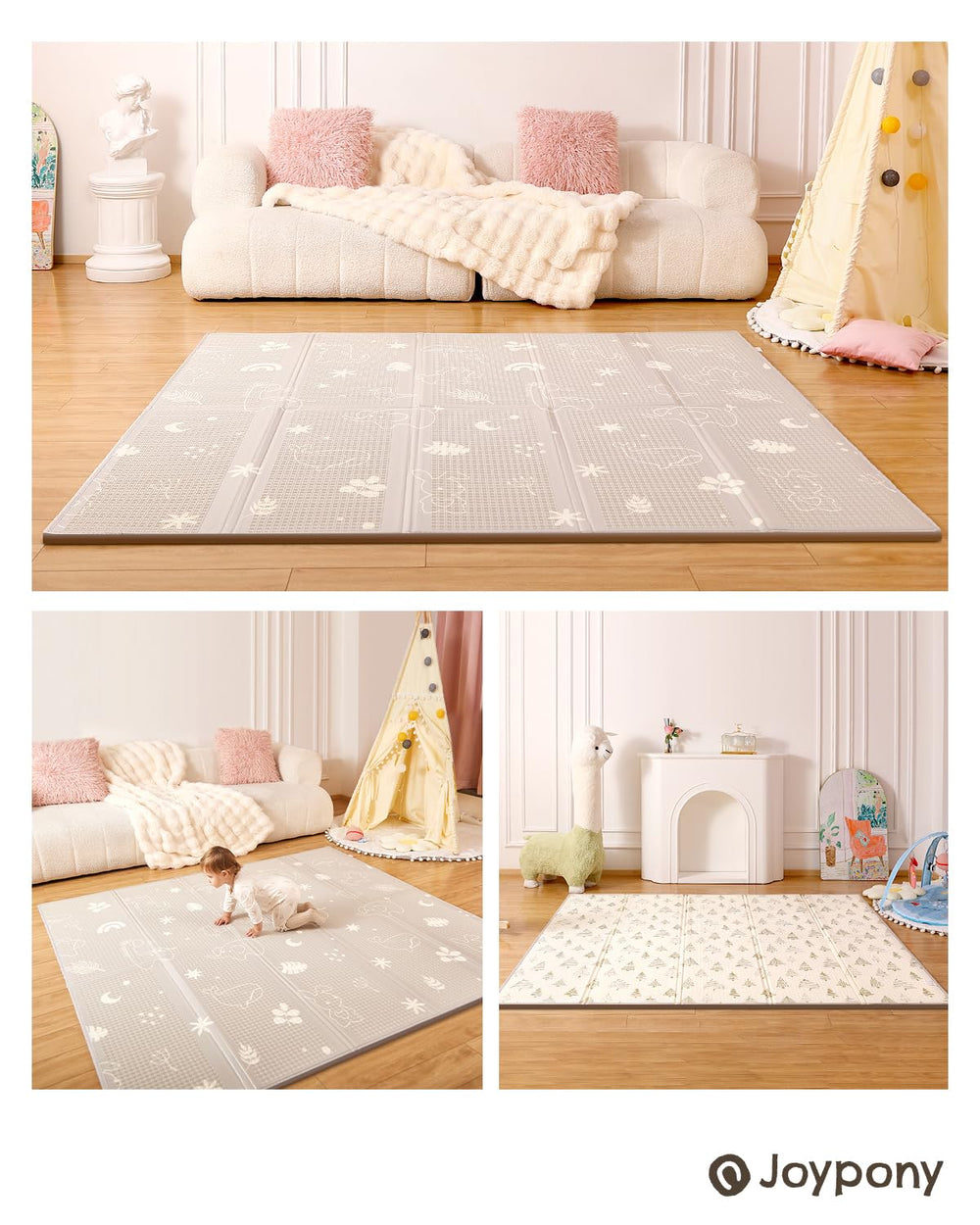 Joypony Foldable Play Mat Indoor Outdoor supports versatile use and easy storage.