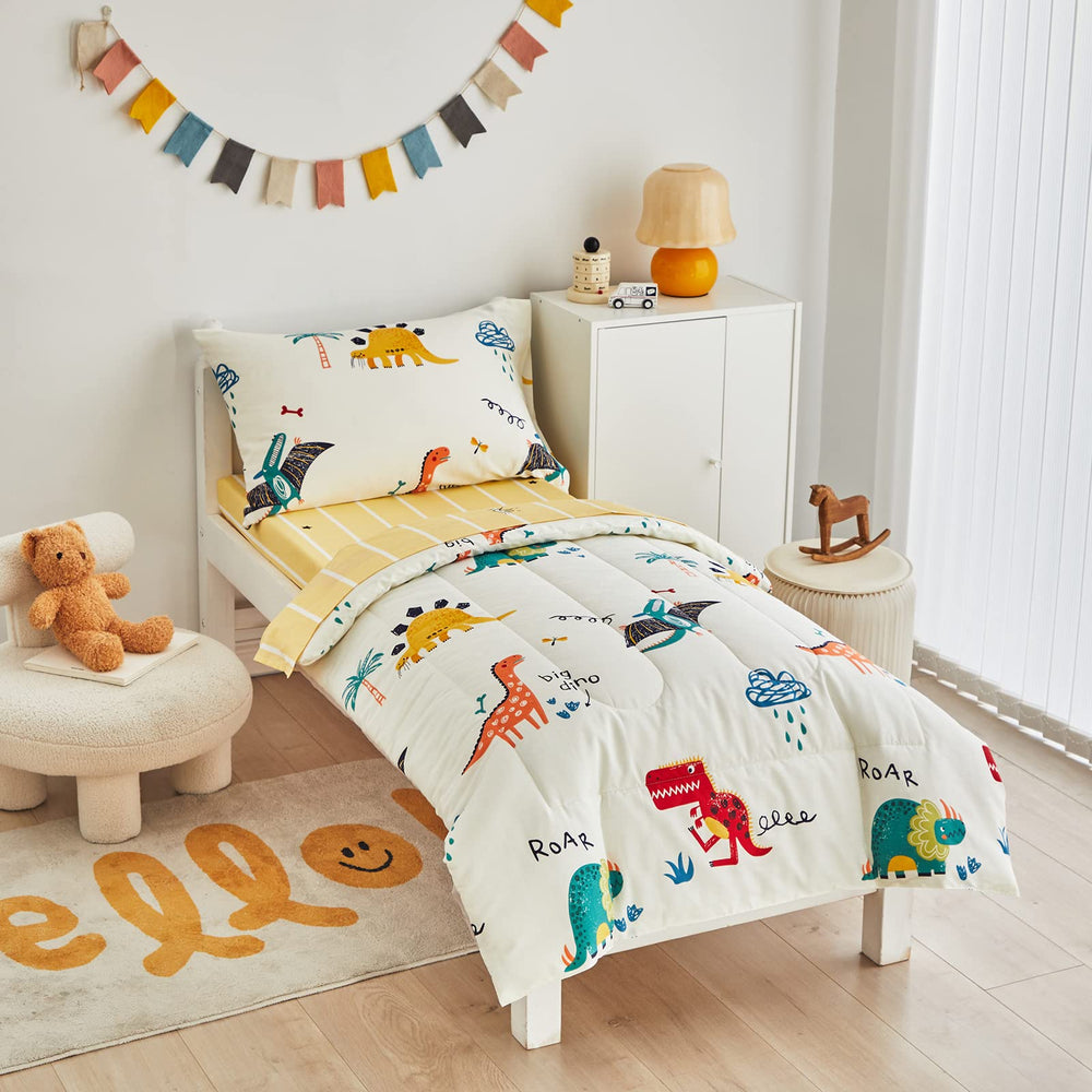Joyreap dinosaur bedding dino-print detail emphasizes playful bedtime design