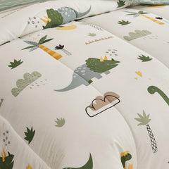 Joyreap dinosaur toddler bedding flat sheet provides breathable cotton for comfort.
