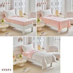 Joyreap fitted bottom sheet 28x52x8 ensures snug, durable toddler bed fit.