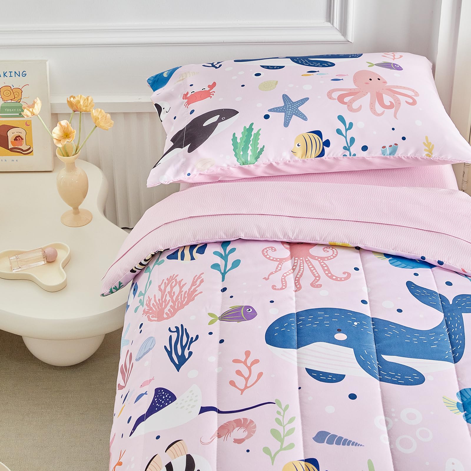 Joyreap 4-piece set packaging image showing complete bedding for toddlers