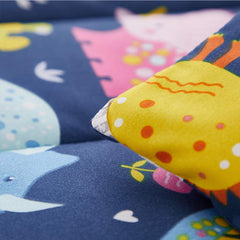 Joyreap toddler fitted sheet detail emphasizing snug fit and easy care