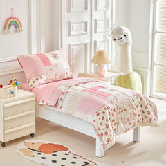 Joyreap pink flower plaid pillowcase boosts cozy bedtime feel