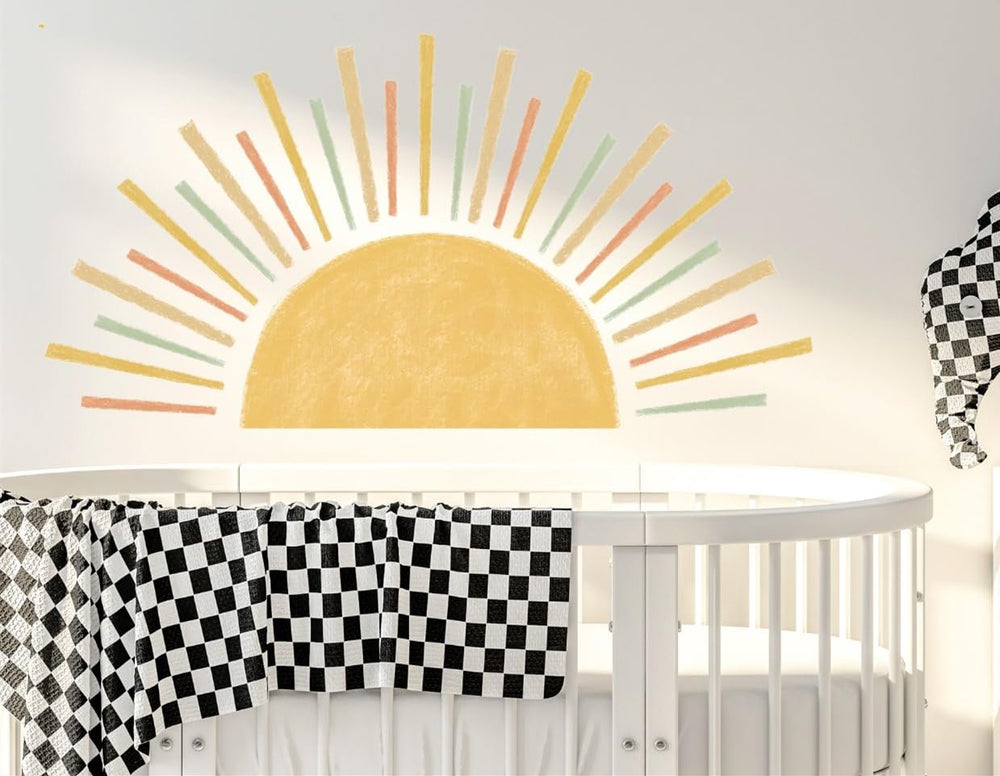 JoyuHome packaging of watercolor Boho Sun Decal for simple unrolling and setup.