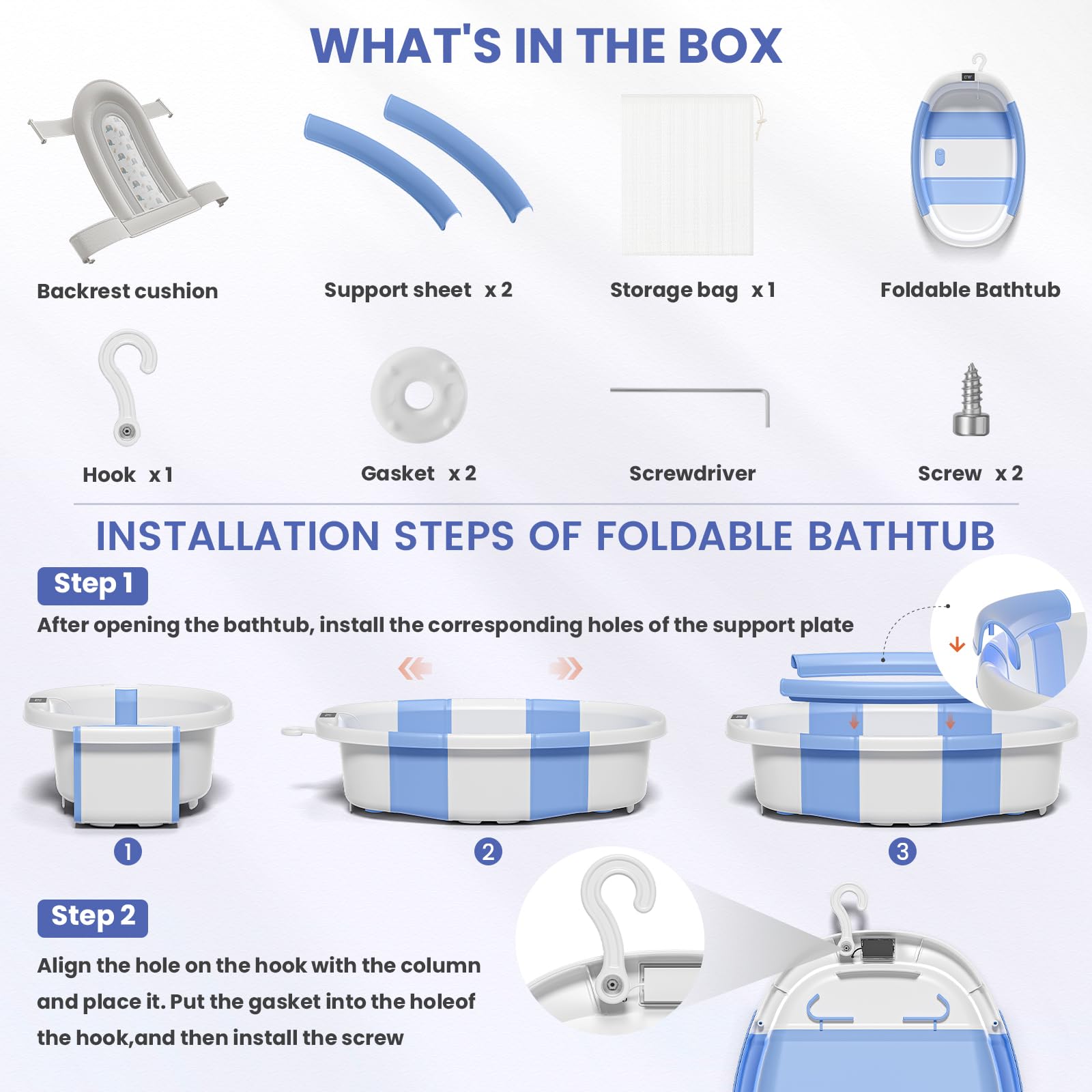 JoyYum non-slip-base-bath-tub adds stability for calmer baths and safer play.