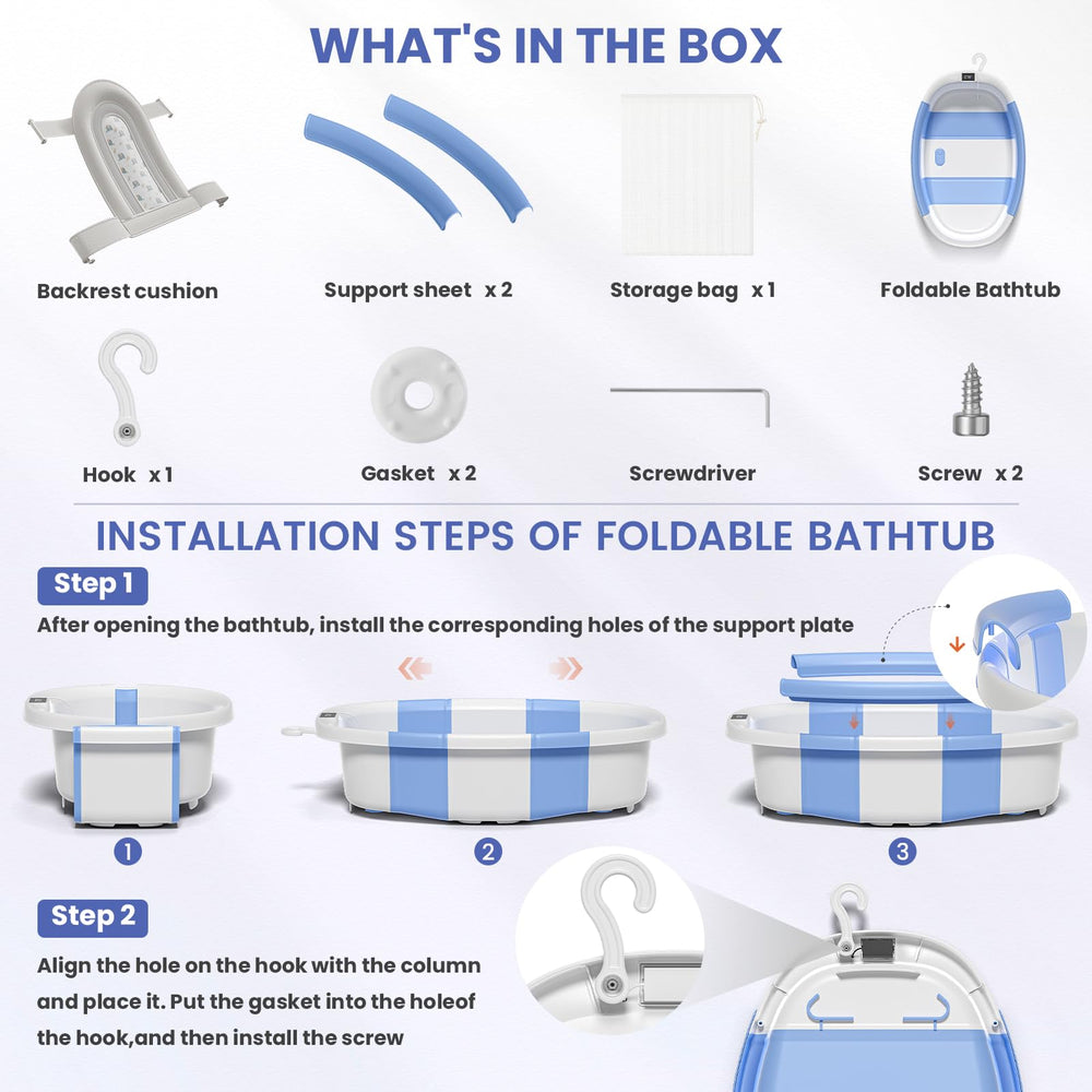 JoyYum non-slip-base-bath-tub adds stability for calmer baths and safer play.