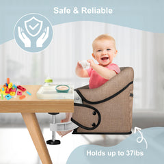 JOZZVE clip-on high chair safety harness emphasizes secure seating