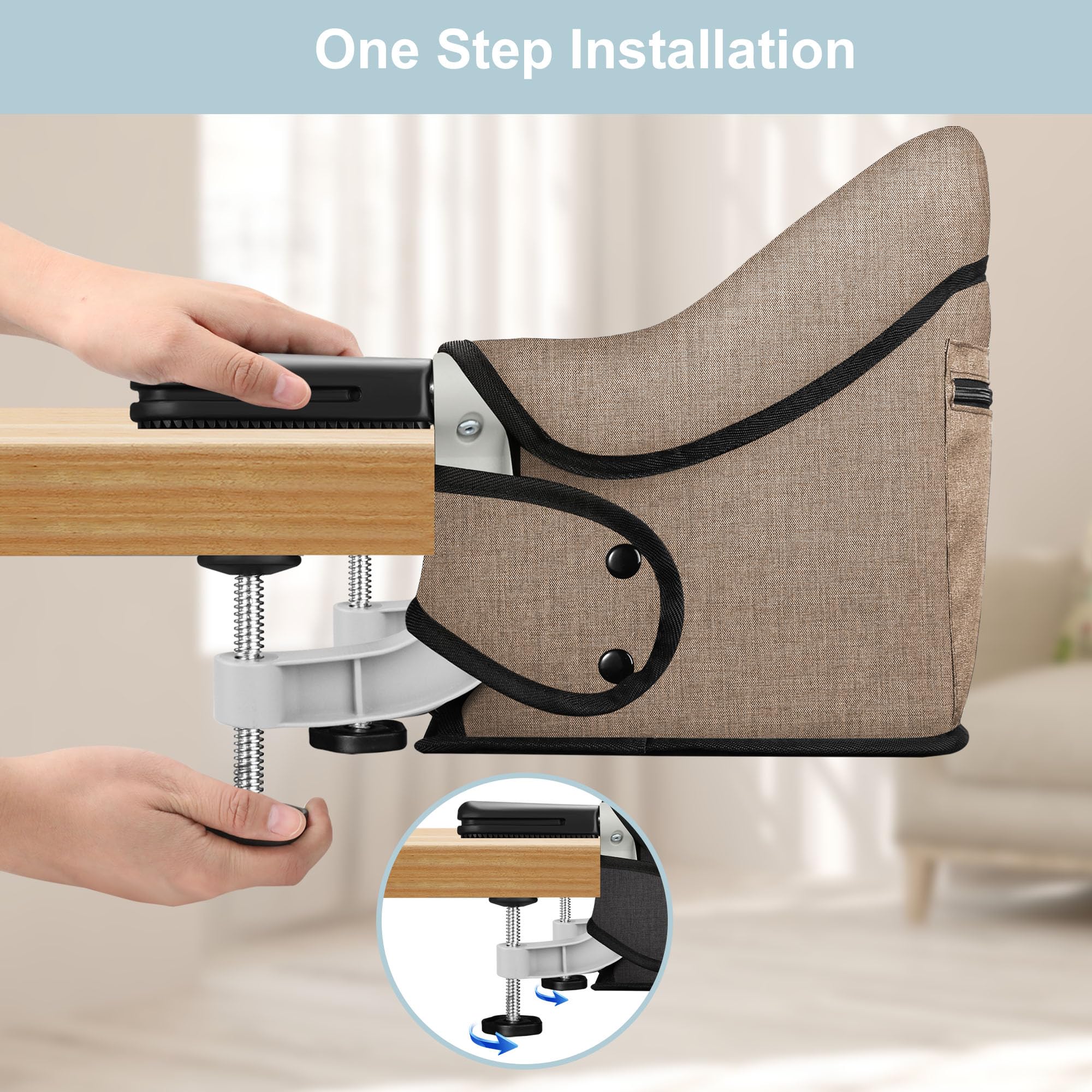 JOZZVE clip-on high chair travel bag highlights portable convenience for travel
