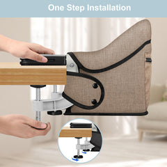 JOZZVE clip-on high chair travel bag highlights portable convenience for travel