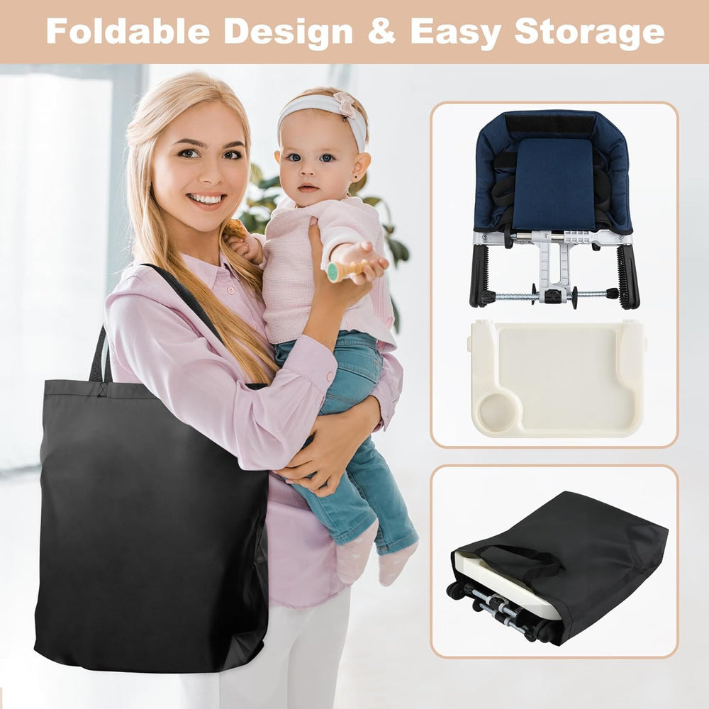 JOZZVE Hook On High Chair carrying bag helps organize for outings.