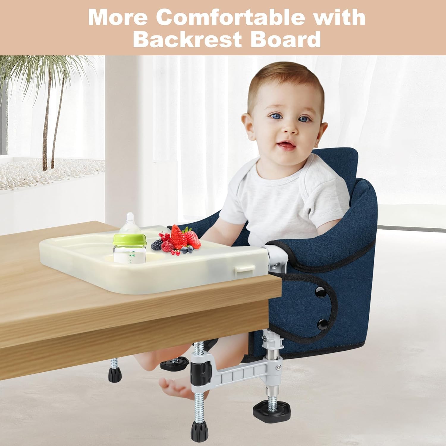 JOZZVE Hook On High Chair folded in bag demonstrates travel-friendly design.