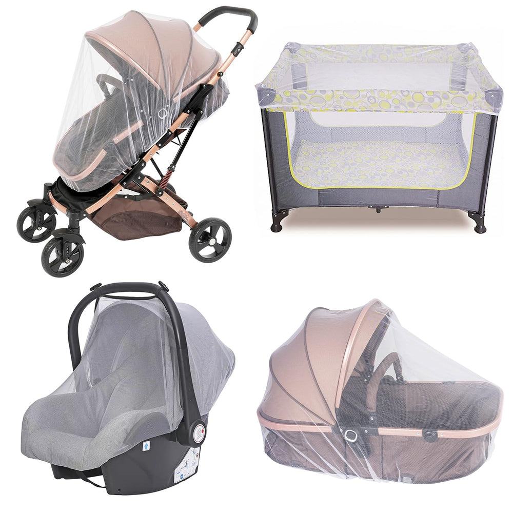 JQCOVEI stroller mosquito net cover provides full coverage for bug-free strolls.