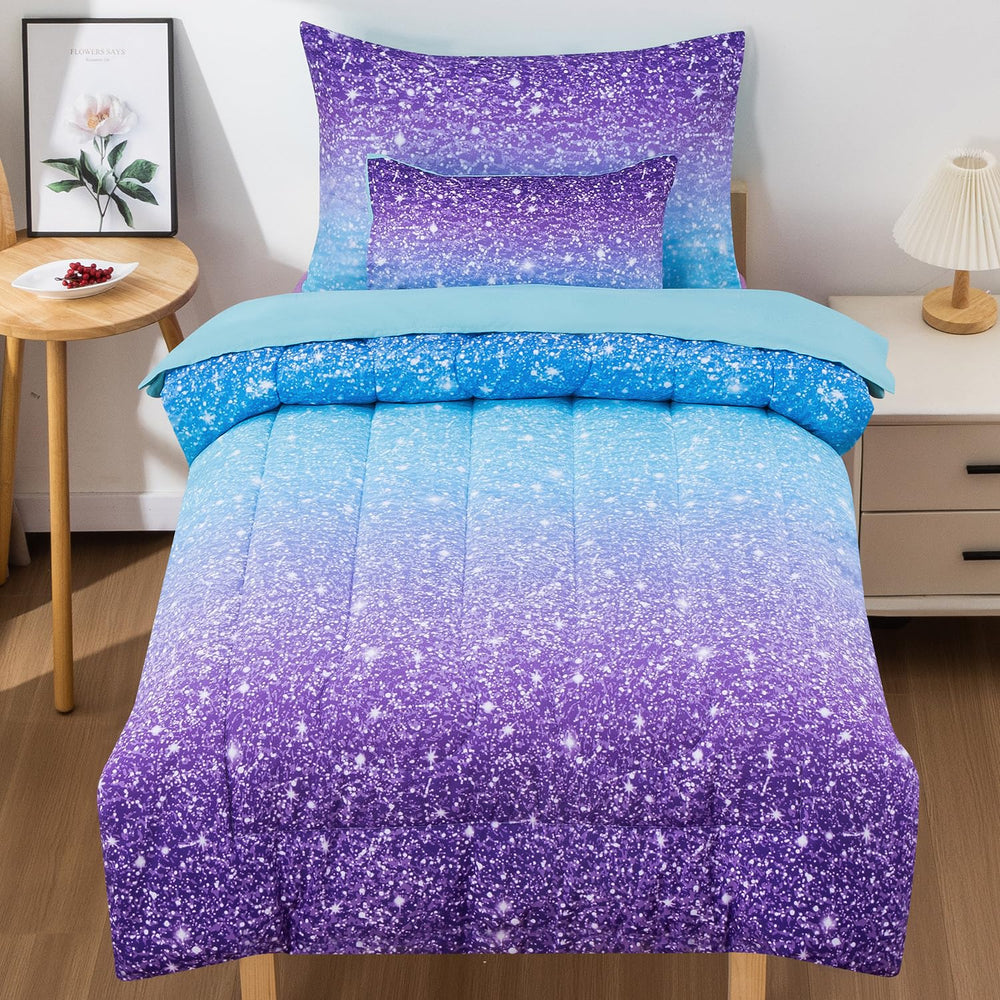 JQinHome blue-purple pillowcase 20x30 with soft, skin-friendly fabric