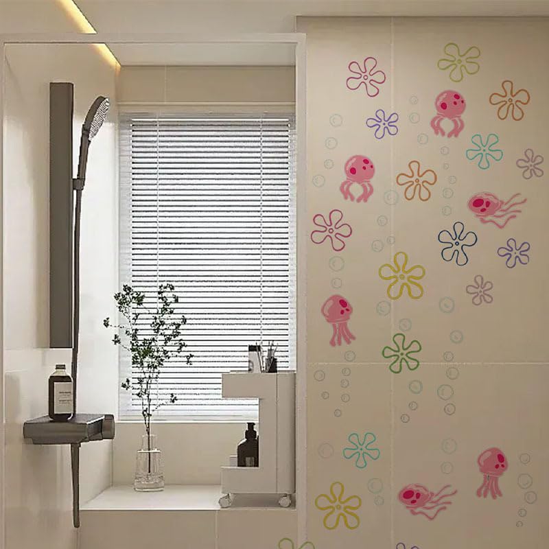 JQPYGB Jellyfish Bubbles Wall Decal mermaid-theme—underwater vibe for party backdrops