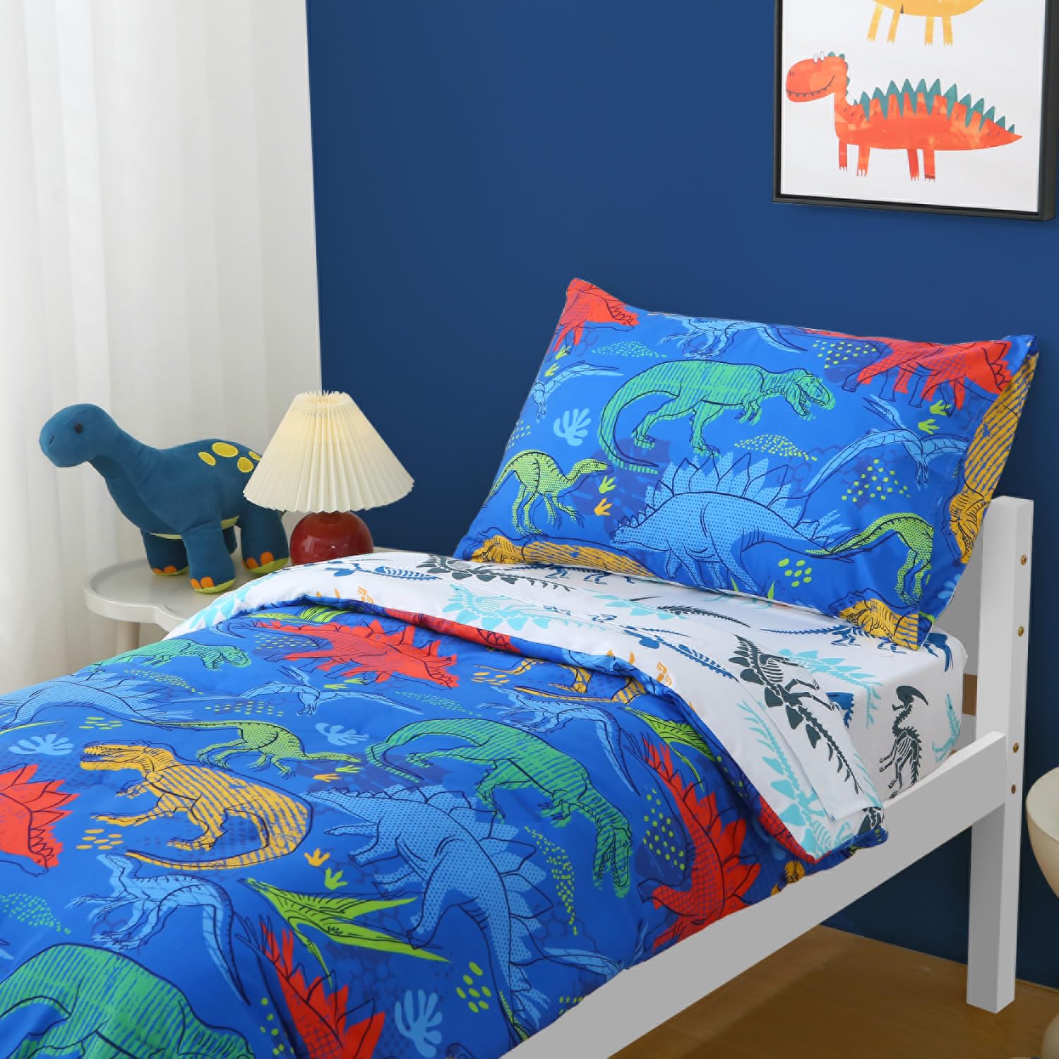 JQWUPUP dinosaurs reversible design back provides two playful looks