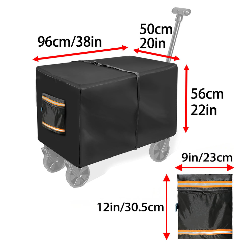 JRRXM universal folding stroller cover side view shows windproof fit for all-weather protection