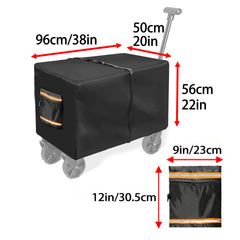 JRRXM universal folding stroller cover side view shows windproof fit for all-weather protection