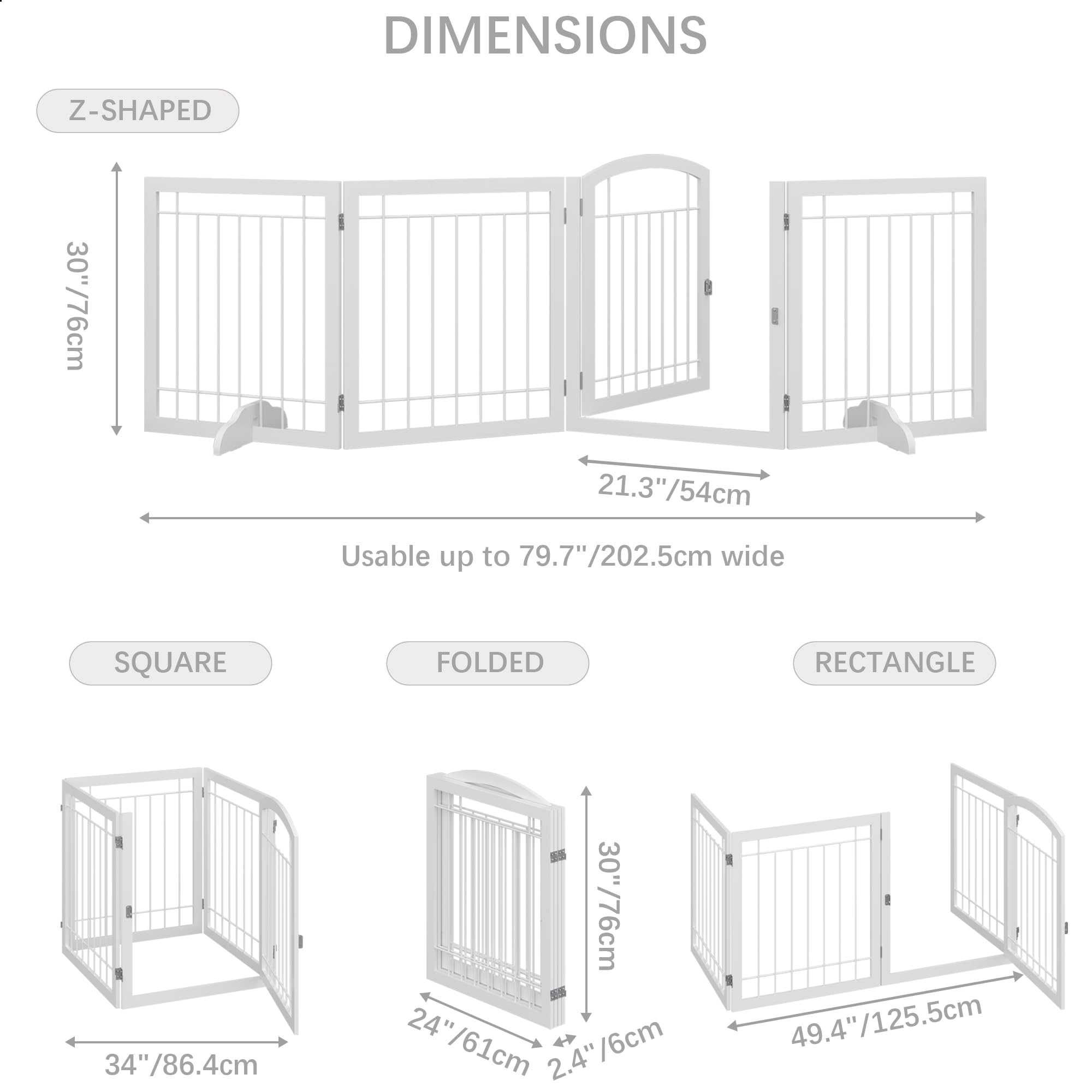 JSB 2PCS support feet attached for additional gate stability