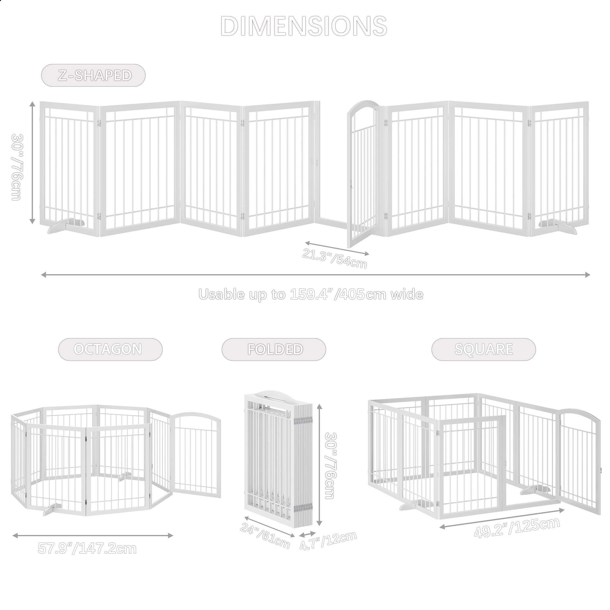 JSB 192in dog gate side angle emphasizes stability for busy stair transitions