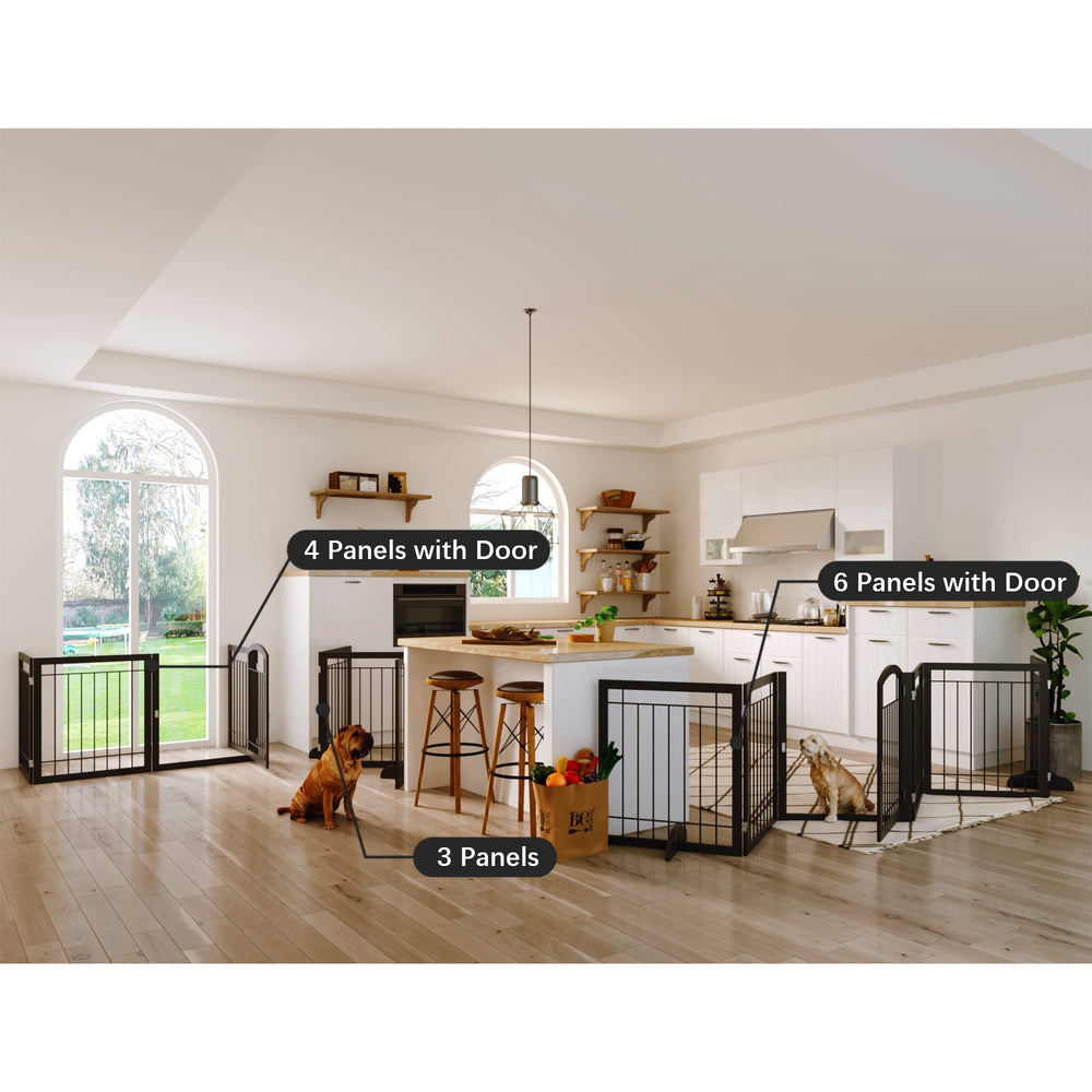 JSB dog gate anti-scratch pads protect floors and stabilize the gate