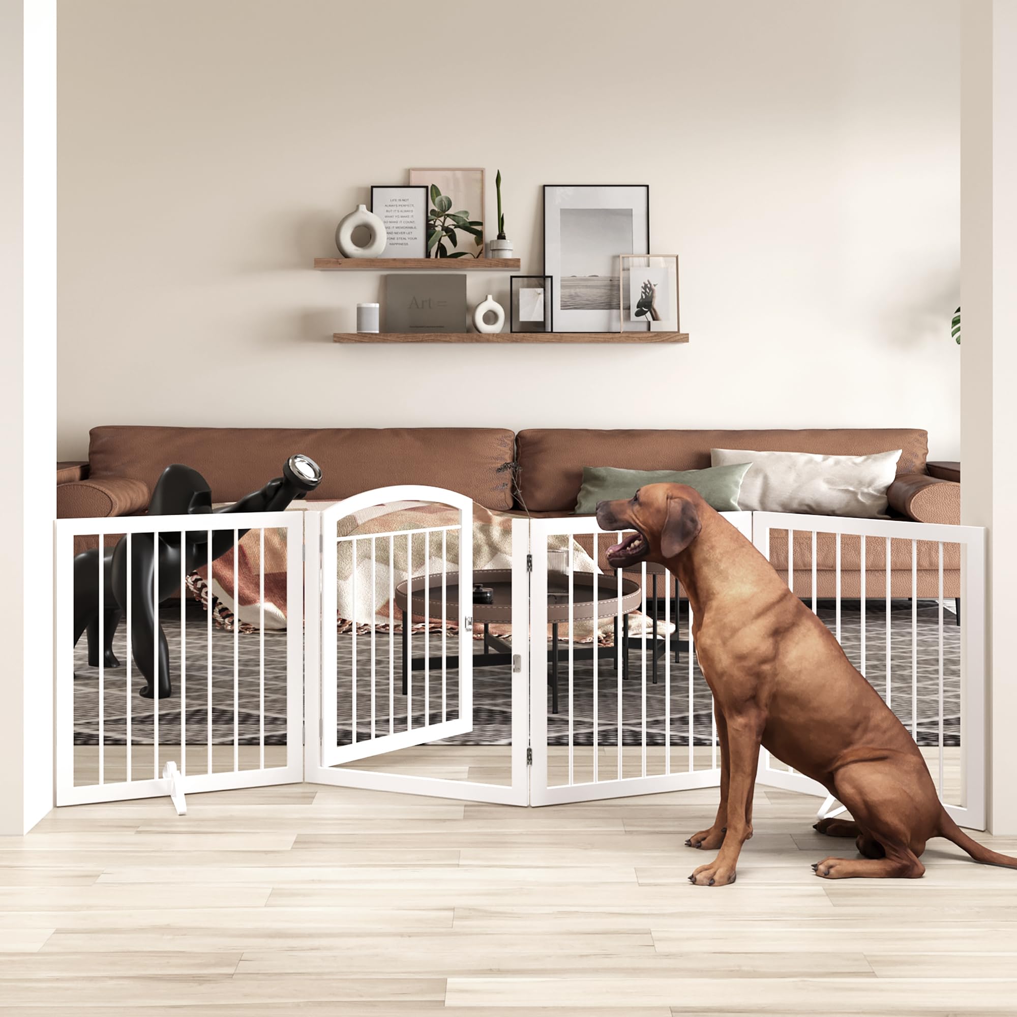 JSB dog gate anti-scratch pads prevent floor damage while stabilizing.