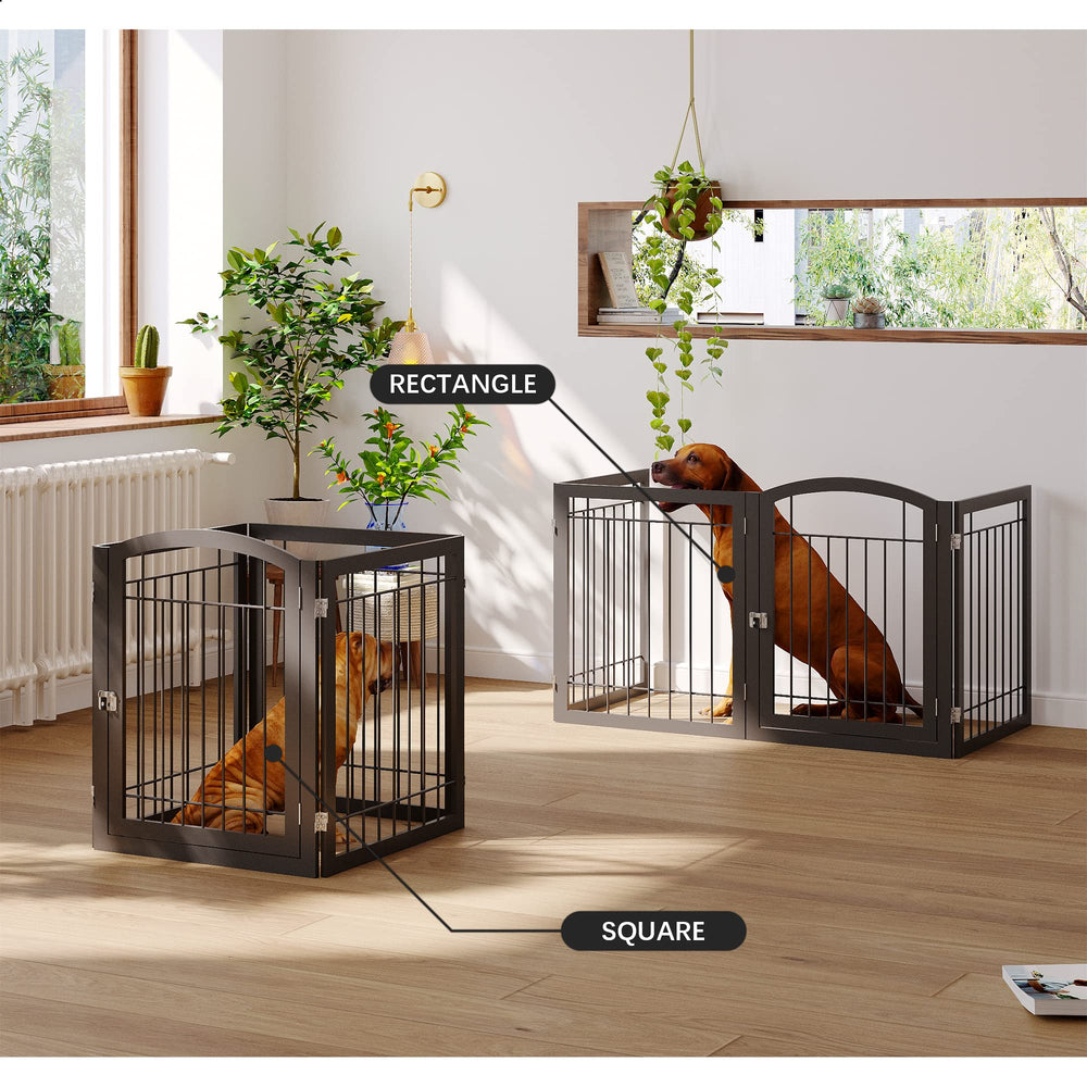 JSB freestanding 30-inch tall gate features a walk-through doorway.