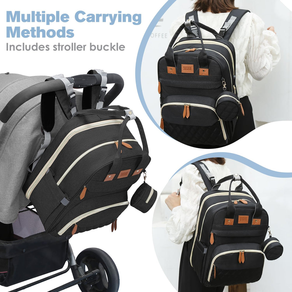 JSTPRO changing station with padded surface for outdoor diaper changes