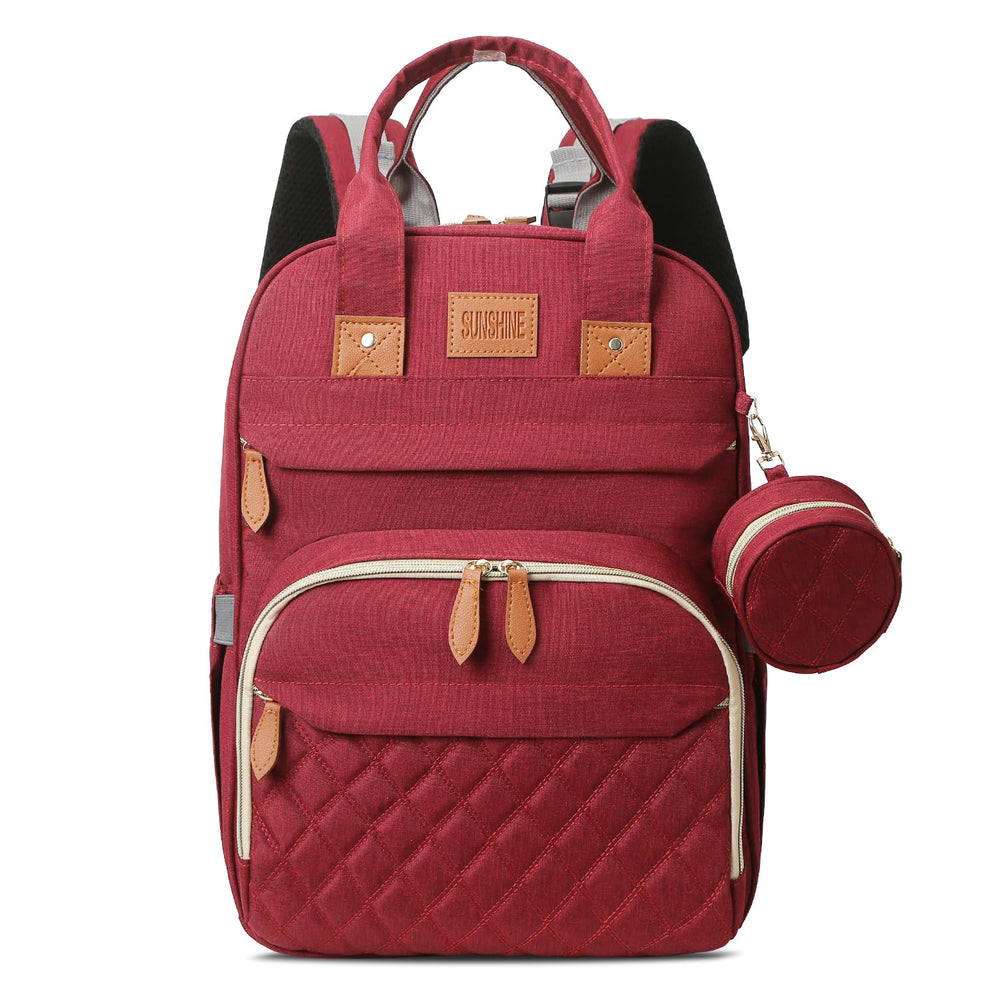 JSTPRO diaper bag backpack shows large capacity with organized pockets for busy parents.